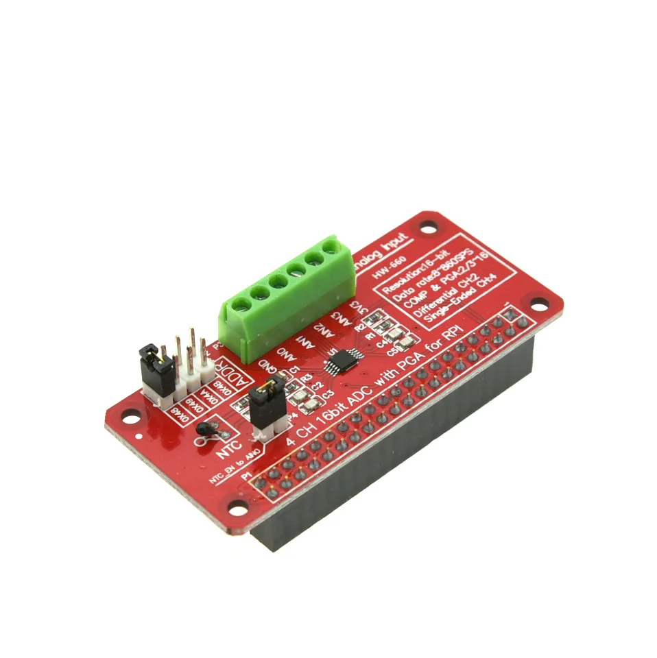ADS1115 3.3V ADC Module for Raspberry Pi 3/2/B+ I2C RPI-ADS1115-ADC Analog To Digital Converter Module