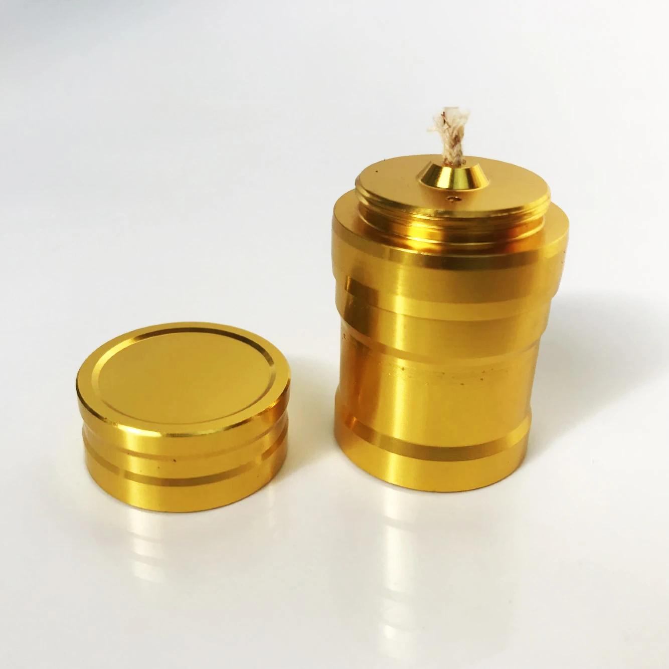 Compact Aluminum Alloy Mini Alcohol Lamp for Outdoor Survival and Camping Adventures