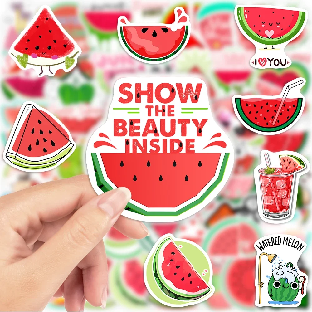 Cartoon Summer Watermelon Stickers DIY Gift Toy Waterproof Decal Scrapbook Junk Journals Laptop Phone Luggage Bottle Decorative