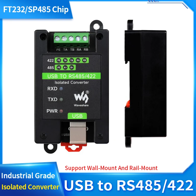 Conversor Isolado Industrial Grade Usb para Rs485 422 Ft232rl Original Sp485een Supressor de Tensão Transistor Proteção Múltipla