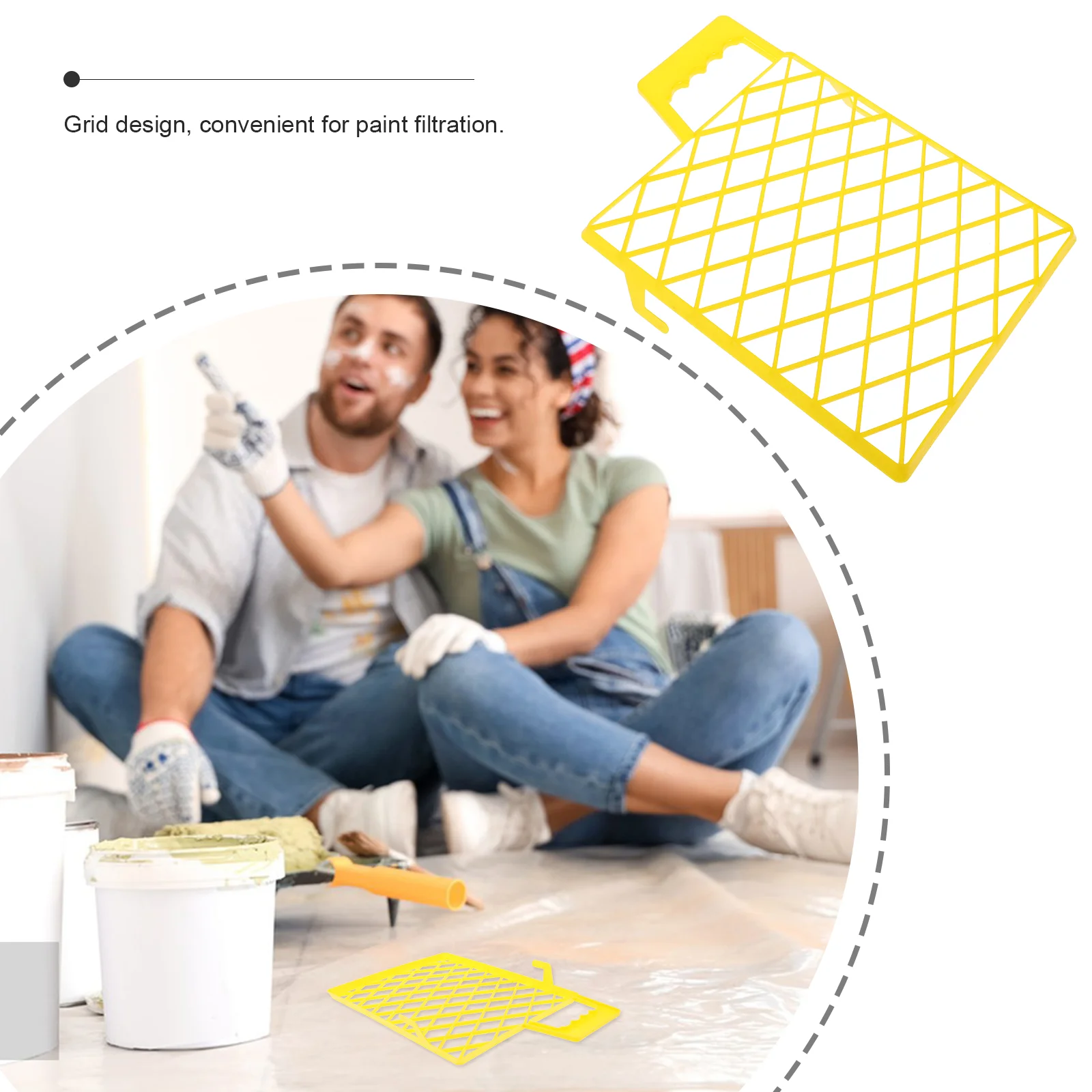 Paint Grid Tray Rollers Holder Trays for Painting Artist Pallet Palettes Filter for paint tray tool set