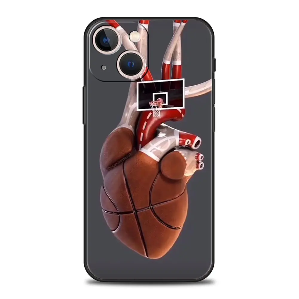 Premium Football Sport-Themed Soft Black Phone Case Cover