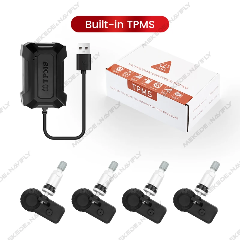 Navifly Built-in TPMS Car Tire Pressure Warning And Monitoring System 4 Sensors Intelligent tire pressure detection
