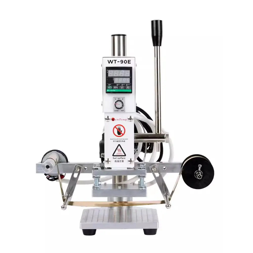 Automatic Hot Foil Stamping Machine Manual Digital PVC Card Book Leather Paper Wood Embossing Heat Press Machine