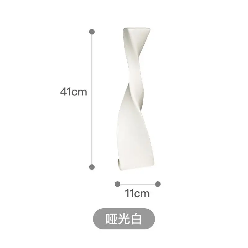 Nordic Black and White Twisted Ceramic Vase Decoration Living Room Fake Flower Simulation Flower New Year Home Coffee Shop Decor 6