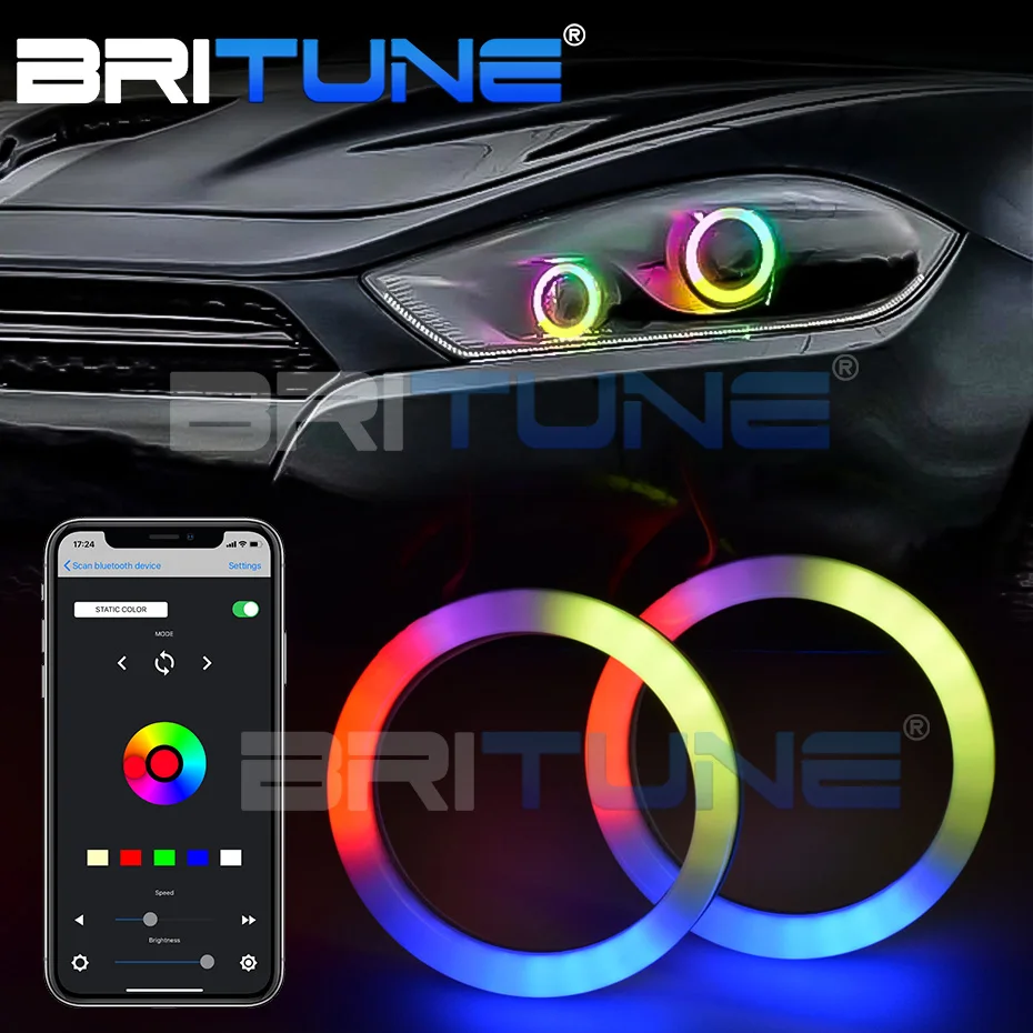 Led Rgbw Angel Eyes Halo Rings Dynamic Sequential Light Bluetooth