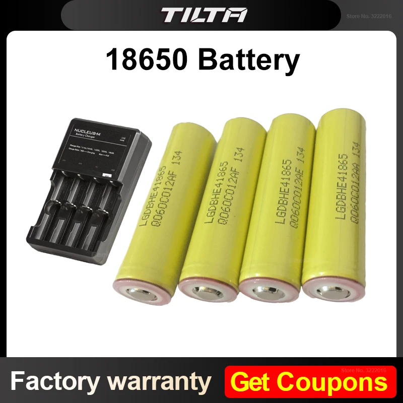 Tilta 18650 Battery for Gimbal Stabilizer G2 G2X Nucleus M Wireless Follow  Focus Battery Battery Charger