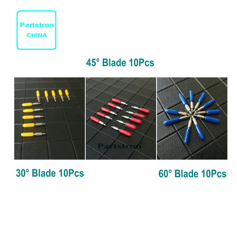 

Partston 10 шт. долгий срок службы 30 ° 45 ° 60 ° лезвие подходит для Graphtc CB15U CuttingPlotter части виниловый резак нож