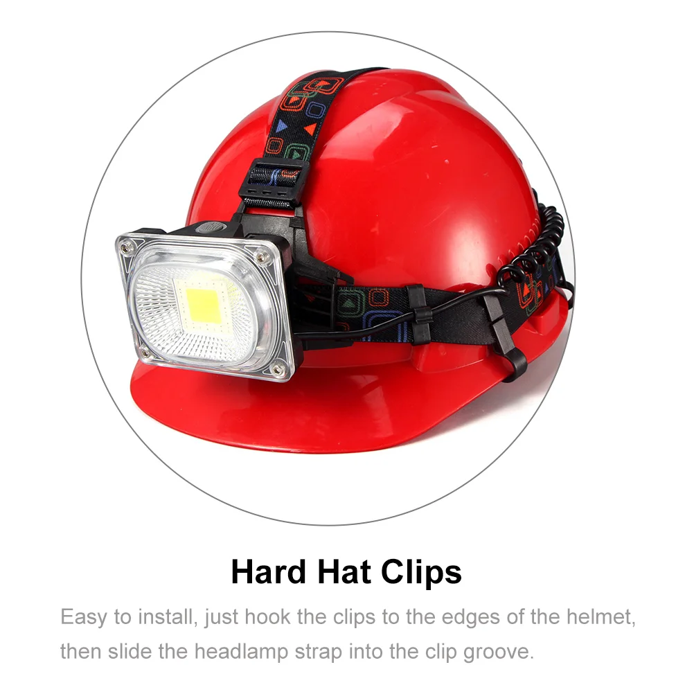 Headlight Buckle Headlamp Hook Hardhat Clips Headlamps Hooks Running Plastic 8 Pcs