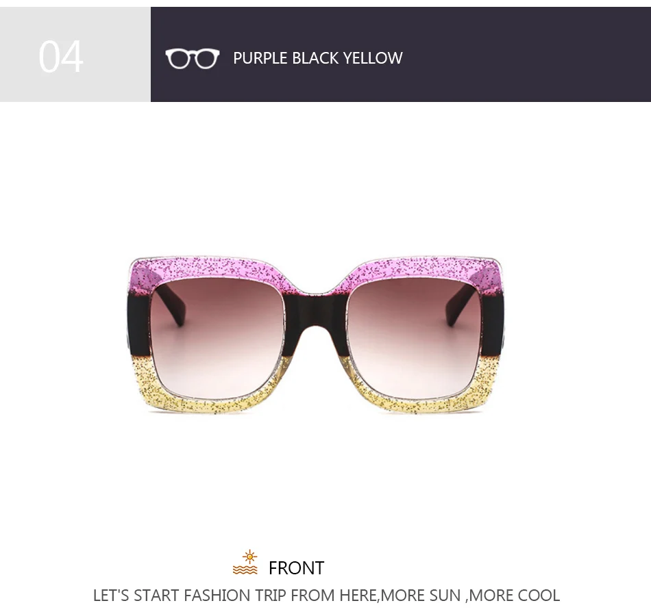 Yoovos Oversized Sunglasses For Women Square Vintage Designer Shades_voghion.com