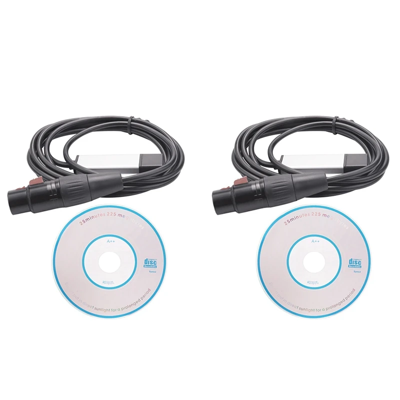 

2X DMX512 USB DMX Interface Adapter LED Stage Lighting Controller, USB To DMX Interface Adapter, DMX Controller