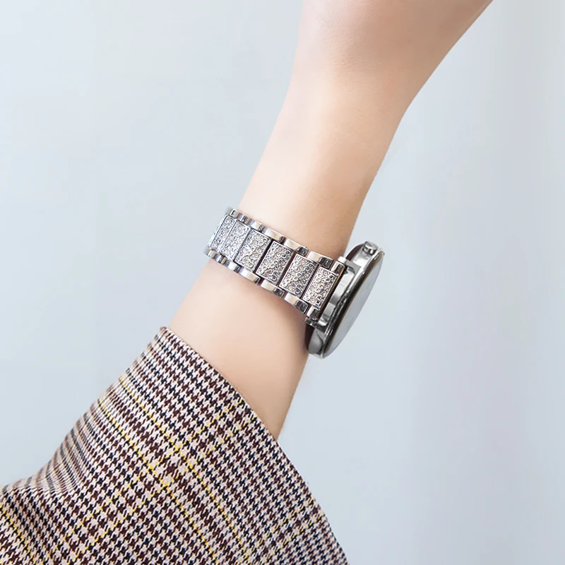 20mm 22mm Diamond Band for Samsung Galaxy Watch 7/6/5 pro/4/Classic/active Gear s3 Metal bracelet Huawei GT/2/GT2/3 Pro 4 strap