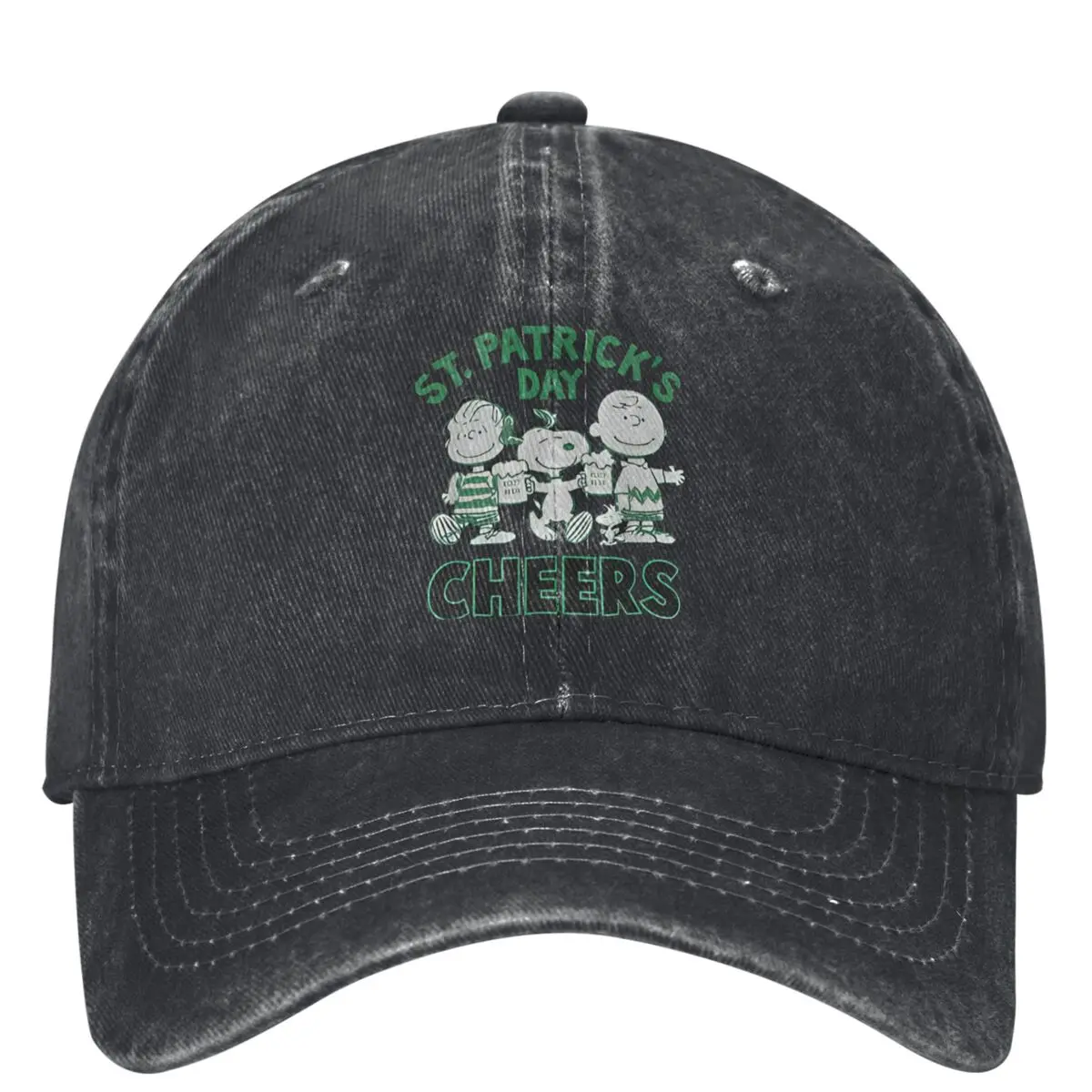 thumbnail image 1 of Gorra de béisbol lavada de Peanuts, Snoopy, San Patricio, Charlie Brown, Cheers, gorras de béisbol para caza, acampada, viseras para el sol, 1 of 5