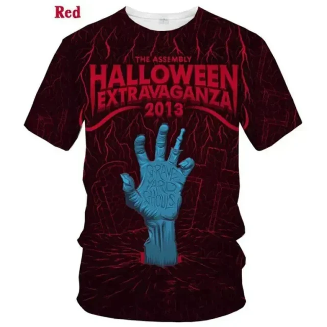 Halloween バンド Tシャツ New Popular Rock Helloween Band Print T-Shirts 3D Men Women