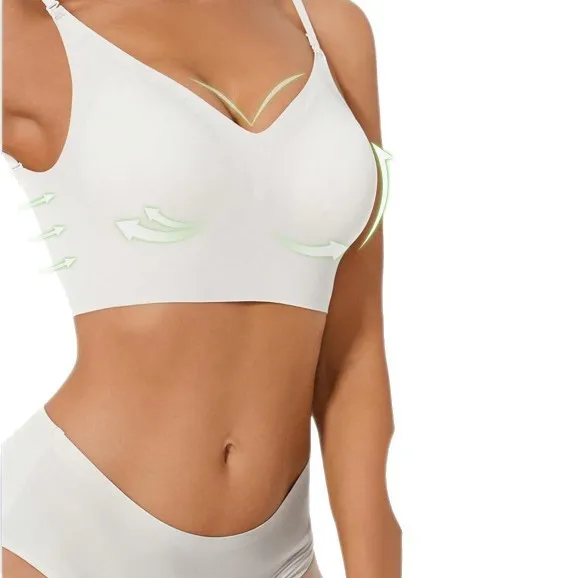 Women Invisible Bra Deep U Plunge Bras Backless Top for Dresses Sexy Lingerie with Transparent Strap Push Up Strapless Underwea 5