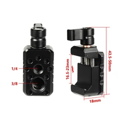 Enhanced Quick Release NATO Rail Clamp with Cold Shoe Mount (18 - 22mm Clamp)