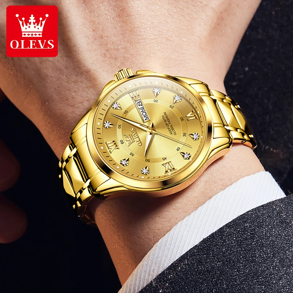 Luxury Luminous Quartz Wristwatch with Date Feature - Elegant Waterproof Design