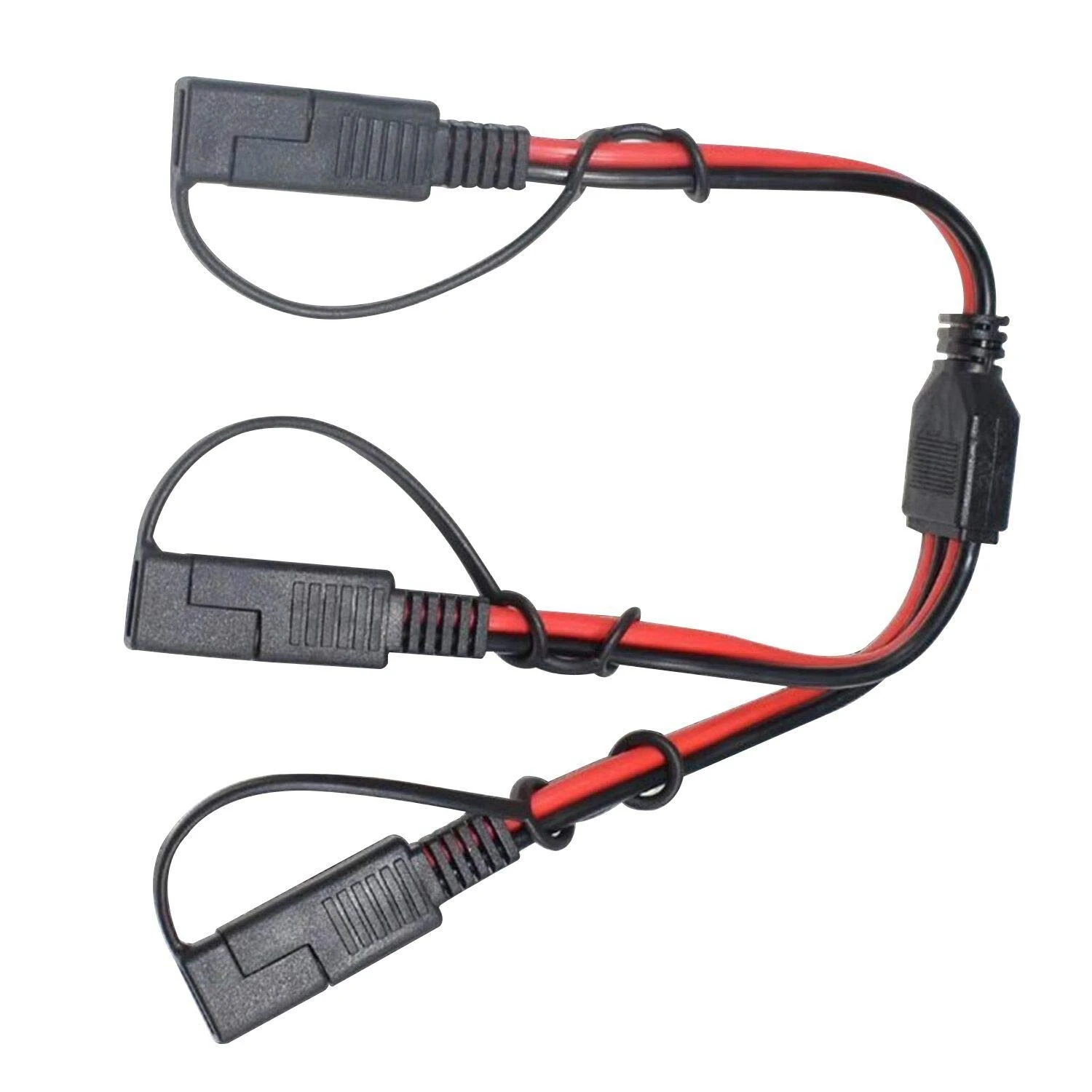 SAE 분배기 어댑터, 14AWG SAE DC 전원, 자동차 커넥터 케이블 Y 분배기, 1-2 SAE 익스텐션 케이블, 커버 포함