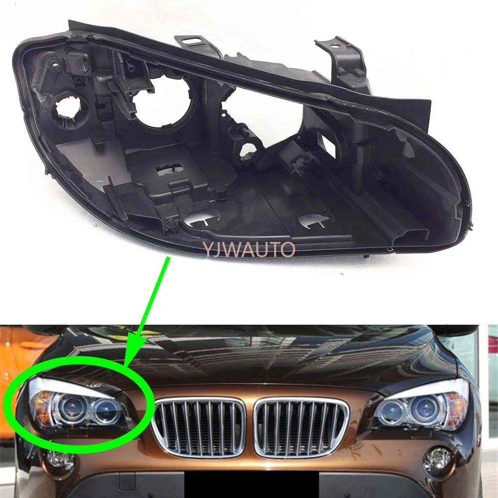 

Основа передней фары для BMW X1 2010-2015, фары головного света, автомобильные фары, задняя база, передняя фара, Автомобильный задний дом