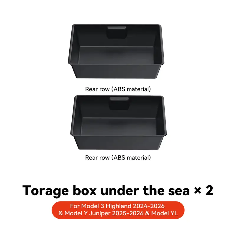 YZ For Tesla Model Y Juniper 2025+ YL  Under Seat Storage Box Car Interior Accessories Drawer Type Organizer Storage Lower Box - Image 11