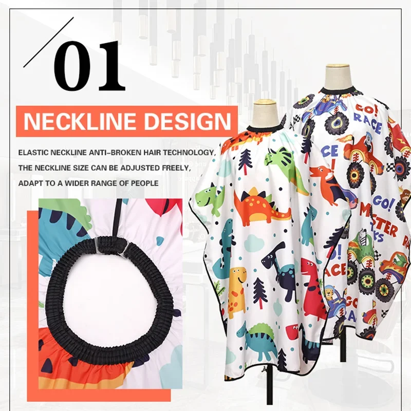 Haircut Cape Hairdressing Cape Kids Children Waterproof Hairdressing Cape Salon Hair Wrap Dyeing Haircutting Cartoon Cloth Styling Tools For Barber Shop
