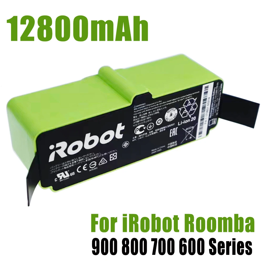 14.4V 6500mAh Li Ion Battery for iRobot Roomba Cleaner 900 800 700 600 Series 960 980 981 965 895 890 860 695 692 690 680 675 Rechargeable Battery Vacuum Cleaner Battery Battery Replacement
