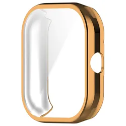Premium Plating Protective Case and Screen Protector for Redmi Watch 4 (Plating Rose gold)
