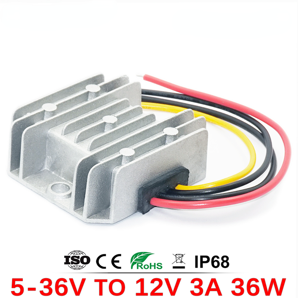 DC DC Converter 8V 12V 24V 30V 5-36V to 12V 1A 3A  Power Voltage Regulator Stabilizer  12 volt Power Supply for Car Radio