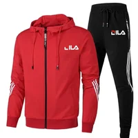 Spring And Autumn New Men's Sportswear 2-piece Set Zipper Jacket Casual Sports Pants Brand Clothing Men Jogging Sportswear Set 1