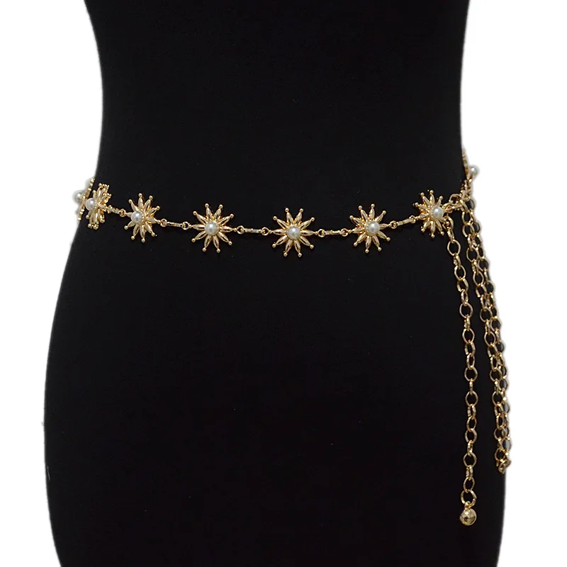 

Новый женский ремень, модный и повседневный ремень с металлической цепочкой