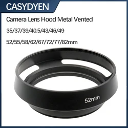 Universal Metal Vented Camera Lens Hood Screw - in Protector - 58mm