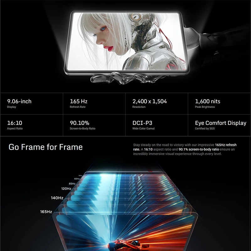 Gaming Tablet Global version Redmagic Gaming Tablet 9.06" Snapdragon 8 Elite 8200mAh large battery 165Hz 13MP