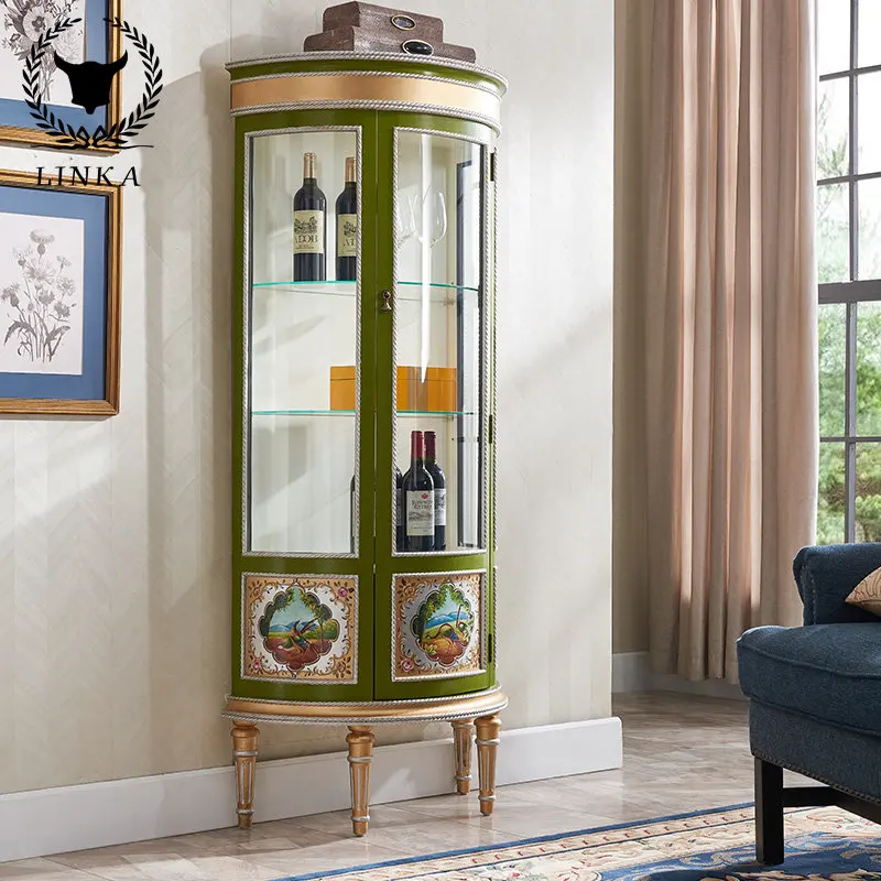 European painted wine wall American solid wood Corner