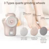 Mini Electric Pedicure Foot Grinder with LED Dry Peel USB Charging 3 Grinding Wheel Waterproof Foot Exfoliating Calluses Tool 5