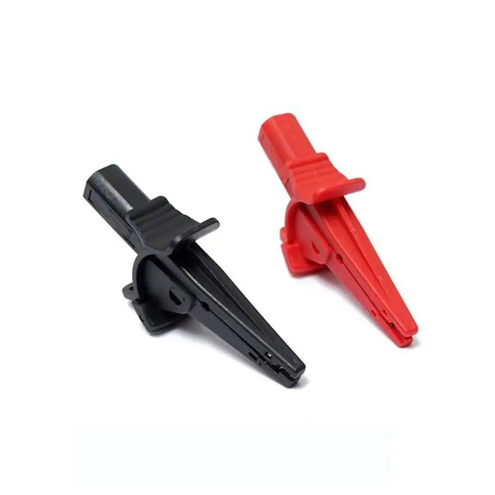 Alligator Clips Electric Test Clamp Test Probes Test Clip Multimeter Crocodile Clamp High Current Insulation Probe Test Clip 4mm Banana Socket Red Black Large Size Connectors Terminals