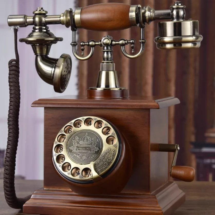Description Picture 6 of itemRetro cordless GSM sim card revolve telephone Swivel Plate Rotary Dial Antique Landline Phone For Office Home Hotel house
