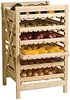 Company Orchard Garden Harvest Rack, Sturdy 6 Drawer Wooden Vegetable & Fruit Storage Cabinet Kitchen Organizer | For 3