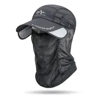 Sunscreen Fishing Hat Retractable Brim Hat Multifunctional Sunblock Cap Detachable Neck Protection Veil Sunshade Baseball Cap 2