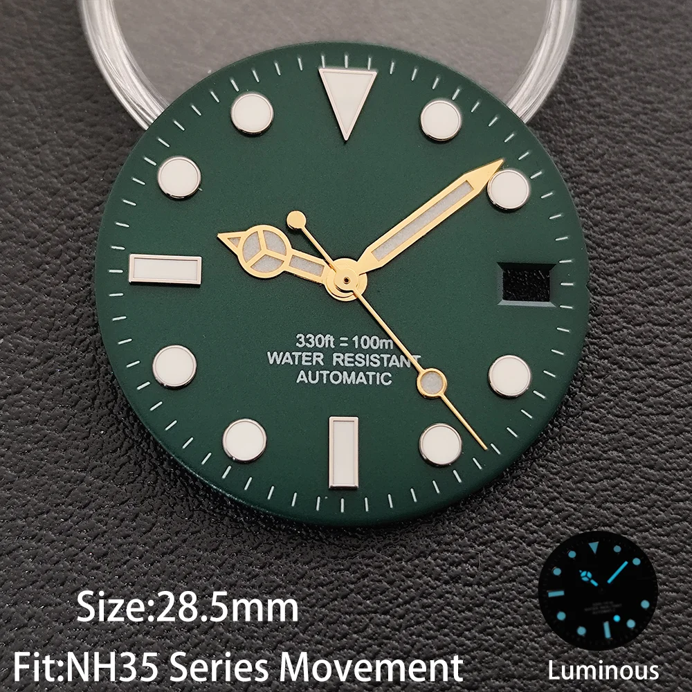 Custom Blue Luminous Multi-Color Calendar Watch Dial Replacement Accessory