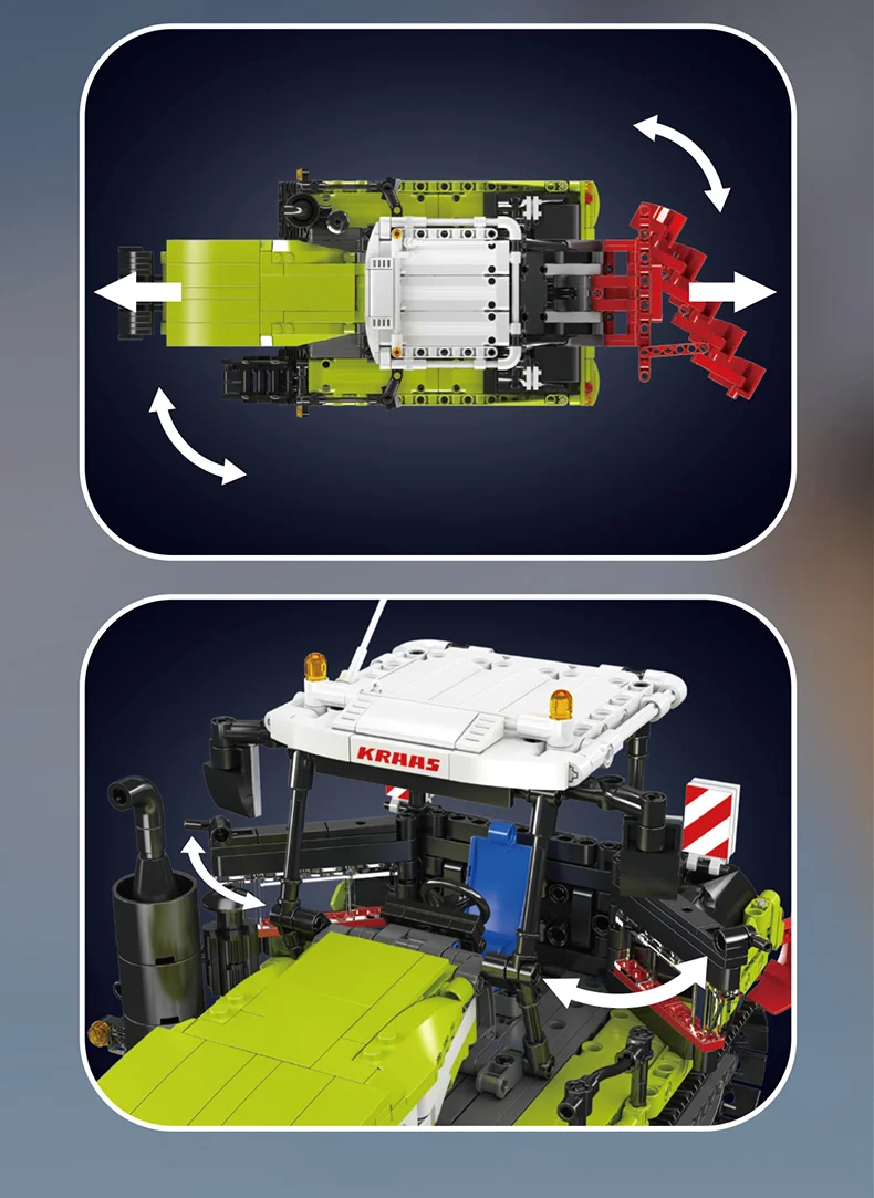 Mould King 17093 Technisches Auto-Spielzeug Der RC Crawler Traktor Baustein-Set Technik-LKW-Modell Bausteine Kinder Weihnachtsgeschenk – Detail 5