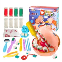 Doctor Dental Mold Toy Set Plasticine Tooth Simulation Role Play House Pretend Clay Tool Educational Toys for Children Gift 1