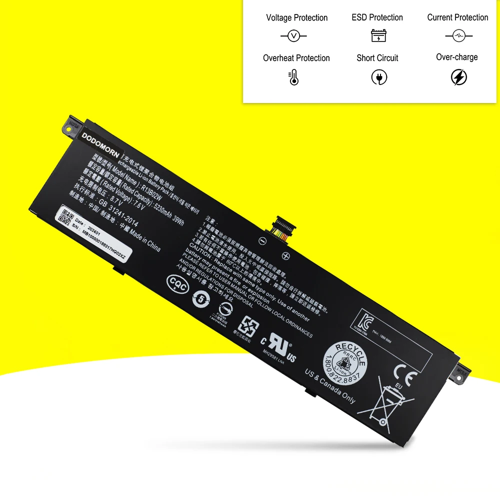 Batería R13B01W R13B02W para Xiaomi Mi Air, Serie de 13,3 pulgadas, para tableta, PC, portátil, 7,6 V, 39Wh, 5230mAh, envío rápido en Stock