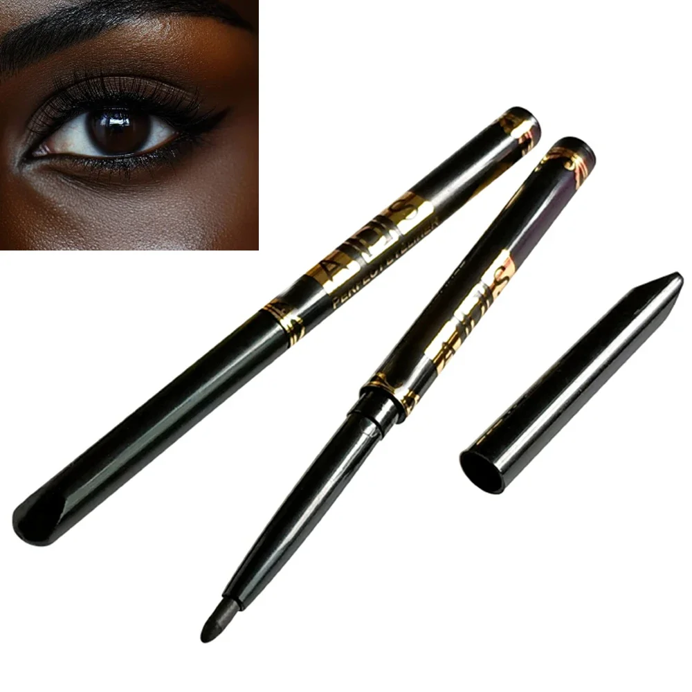 1 szt. Wodoodporny eyeliner w żelu w kolorze czarnej kawy, długotrwały, łatwy w noszeniu, matowy, szybkoschnący eyeliner w pisaku do makijażu oczu_voghion.com