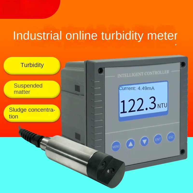 

Industrial Online Turbidity Meter Swimming Pool Sewage Suspended Matter Concentration Tester Pulp Turbidity Analyzer Controller