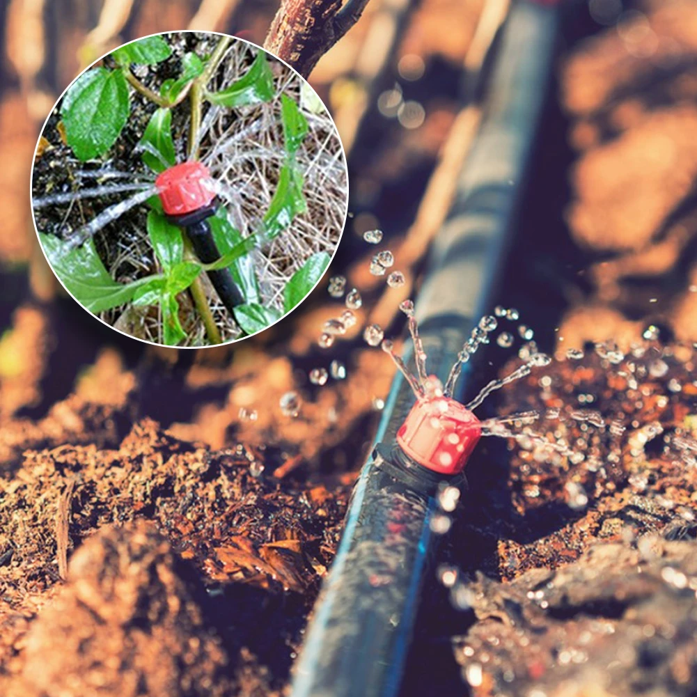 200FT Quick-Connect Drip Irrigation System Kit with 1/2 Inch Hose 1/4 Inch Distribution Tubing Drip Irrigation System Kit