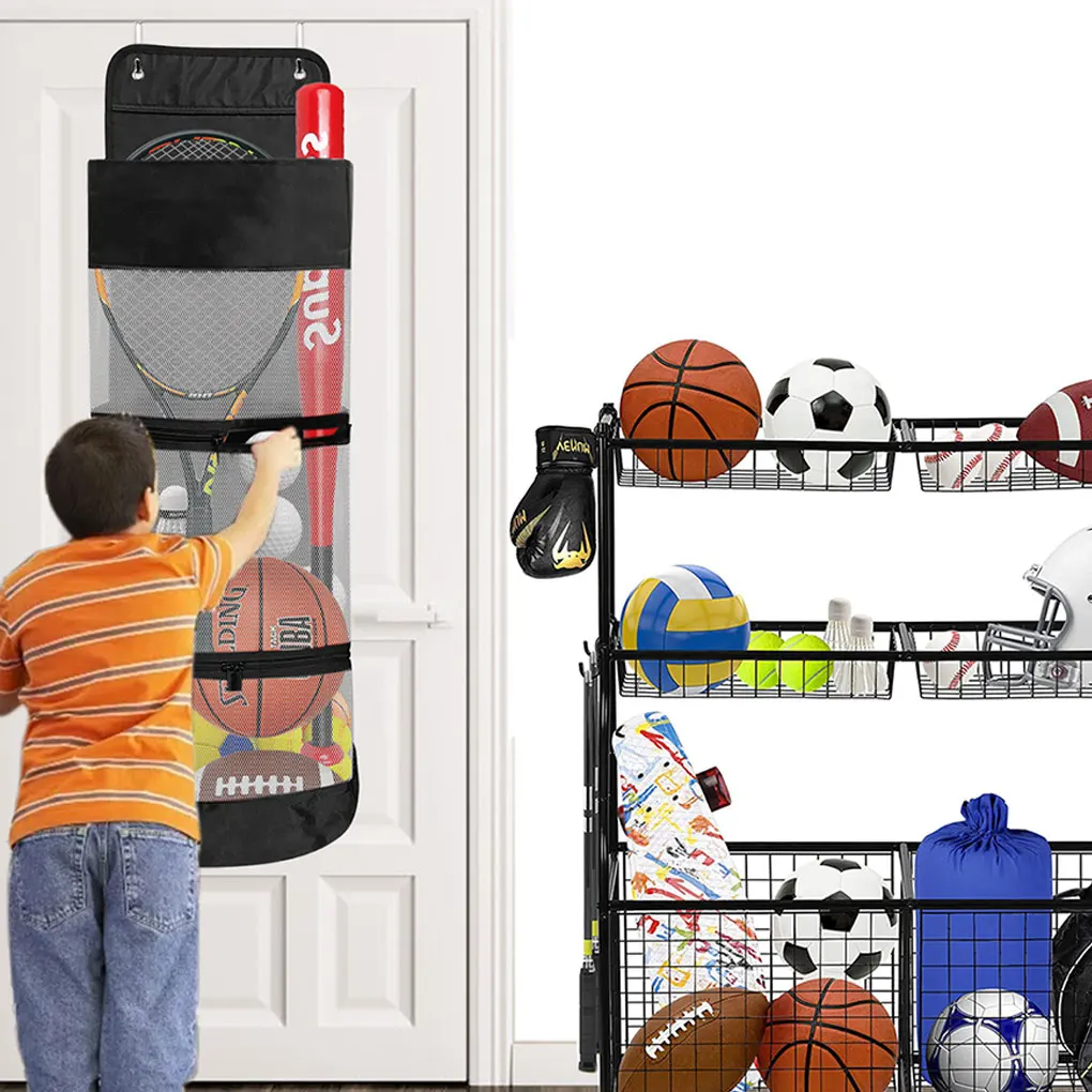 Door Hanging Basketball Hanging Bag Children&rsquo;s Toy Storage Basket Oxford Cloth Sports Equipment Football Storage Container
