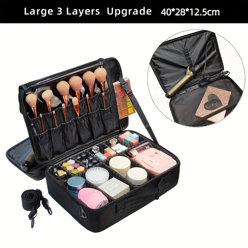 Oxford Cloth Makeup Bag Women Professional Large Capacity Travel Cosmetic Case