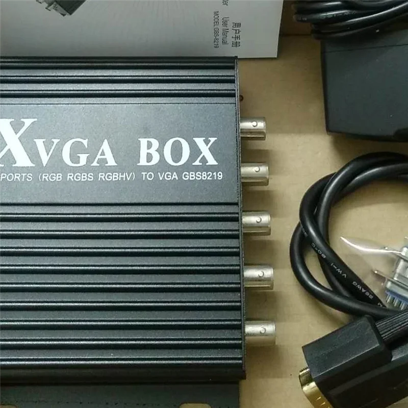 GBS-8219 промышленный видеоконвертер XVGA BOX RGB в VGA RGBS в VGA видеоконвертер (US Plug)
