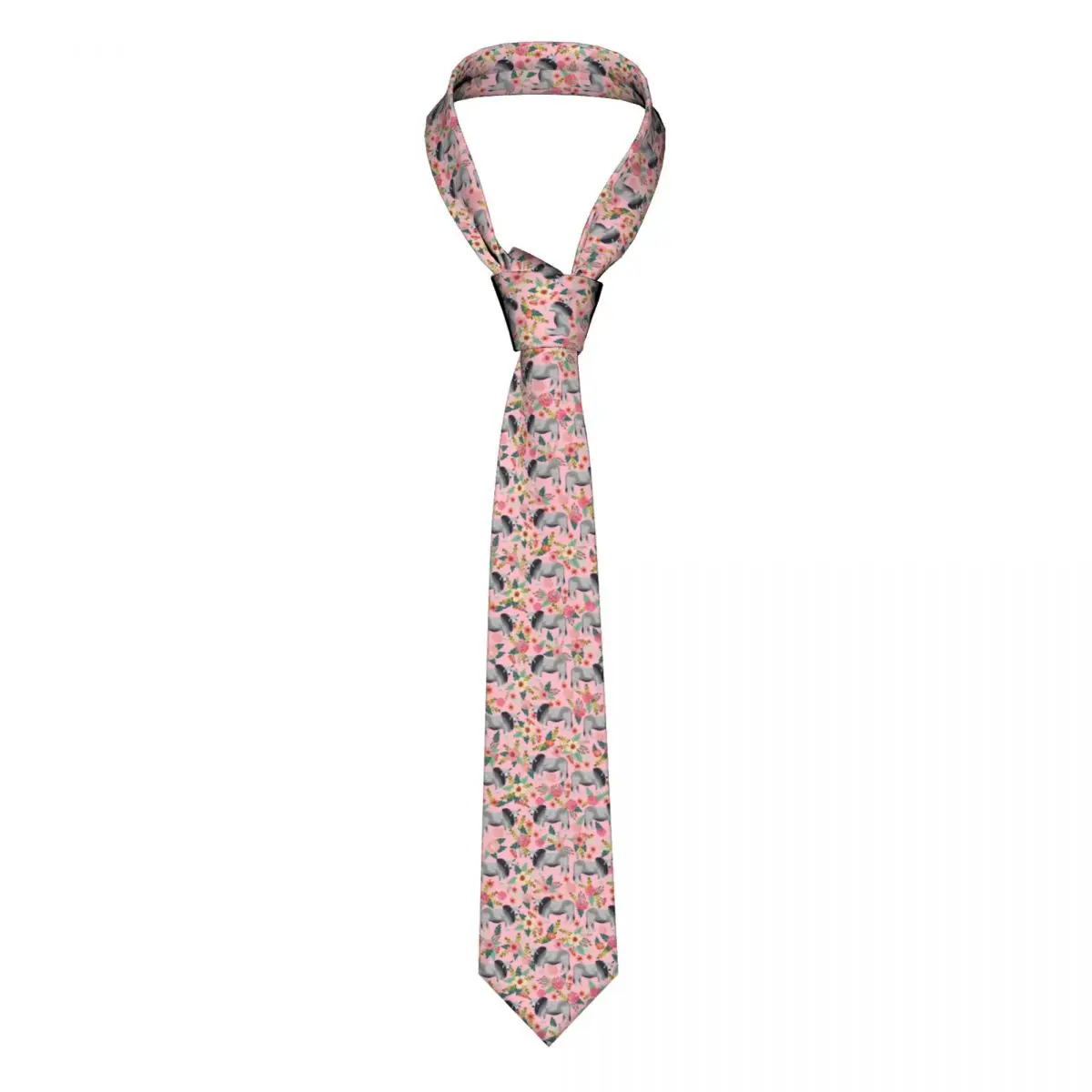 

Indian Cow Floral Pattern Necktie Unisex Polyester 8 cm Animal Neck Tie for Mens Slim Narrow Daily Wear Gravatas Gift