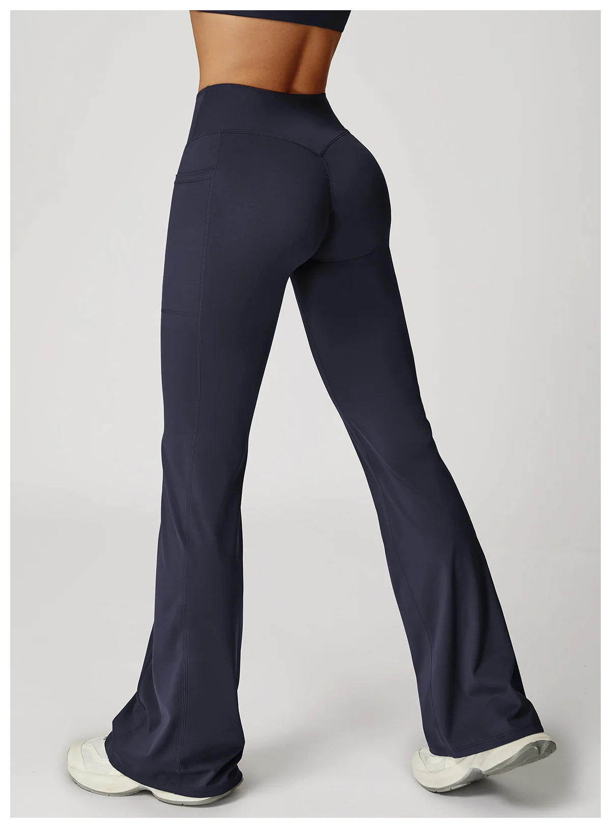 Pantalon Yoga Évasé Taille Haute Femme